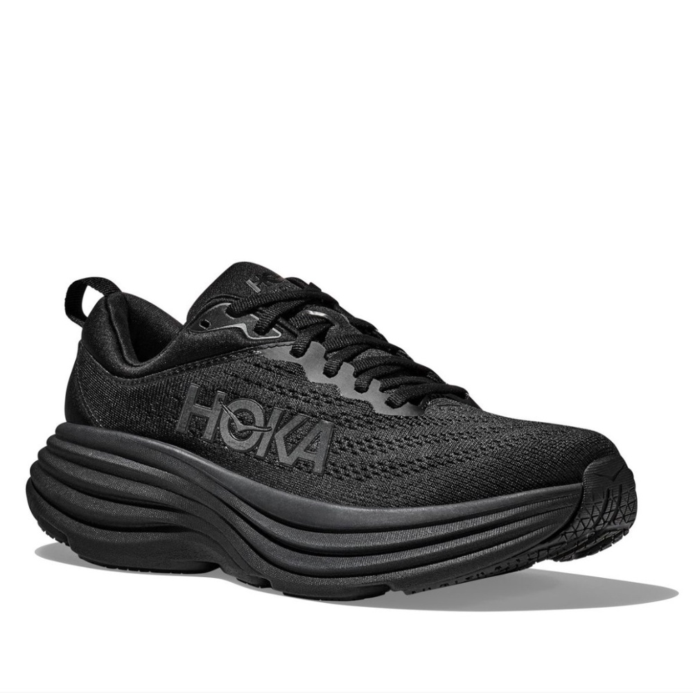 Womens Hoka Bondi 8 Black Sneakers